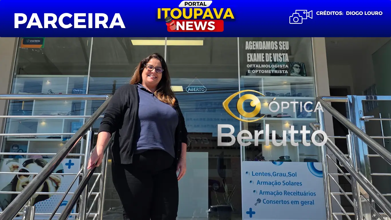Óptica Berlutto é a nova parceira do Portal Itoupava News na Itoupava Central